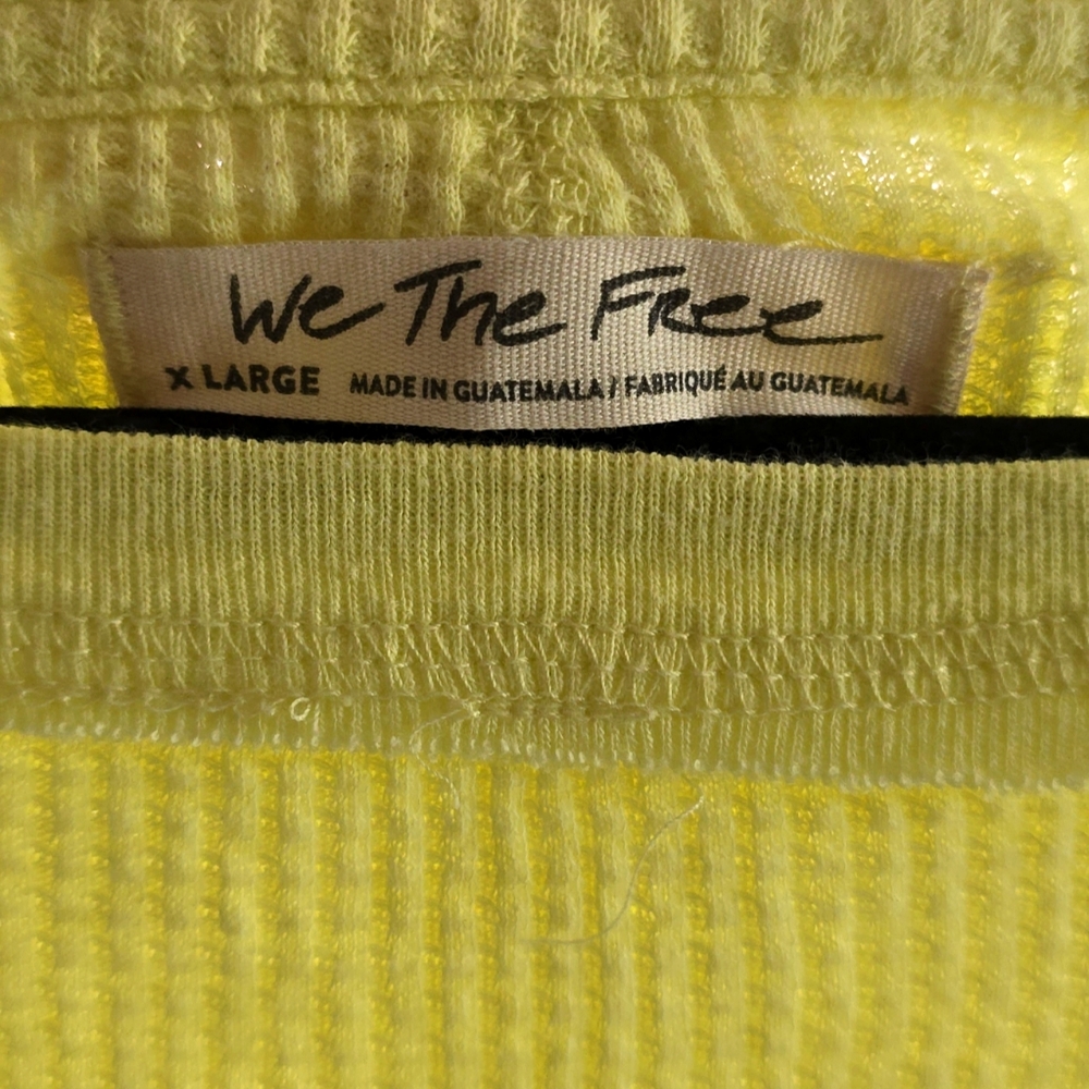 *SOLD* NWOT Free People Microphone Drop Thermal in Lemon Grass Size XL 🦄💖 - Picture 6 of 11